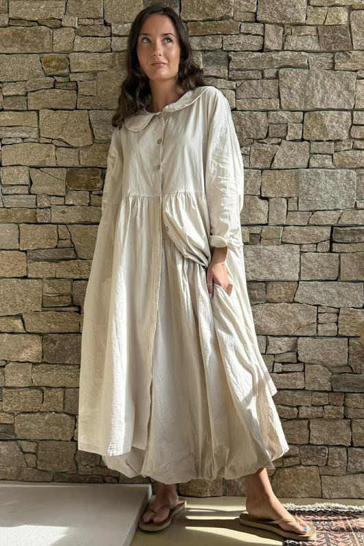 Paloma Peter Pan Frock Coat Calico